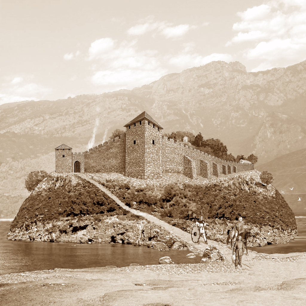 Sito archeologico di Loppio-Sant'Andrea. Disegno dell'insediamento fortificato (Davide Lorenzon)